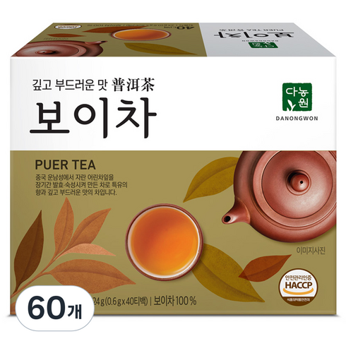 다농원 보이차, 600mg, 40개입, 60개
