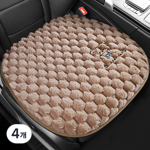 365Car Car102 퍼펙트웜 차량용 겨울 시트 방석 앞좌석, 브라운, 4개