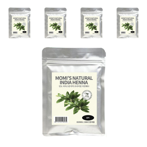 모미스 네츄럴 인디아 헤나 100g, 케미컬블랙, 5개