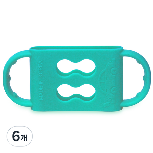 하이비 실리콘 자동차 젖병손잡이, 6개, 그린