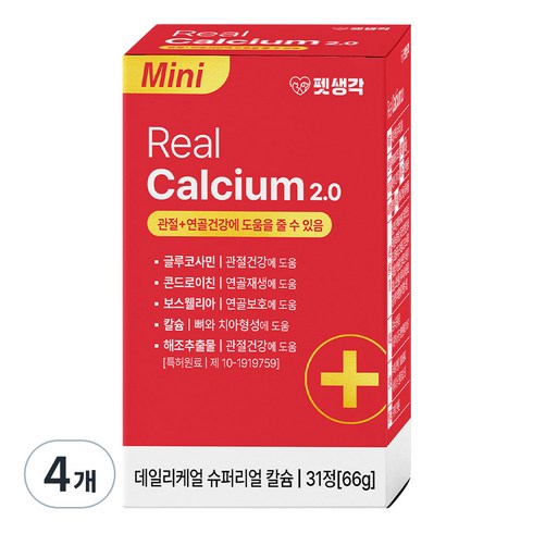 펫생각 강아지 데일리케얼 영양제, 66g, 뼈/관절강화, 4개