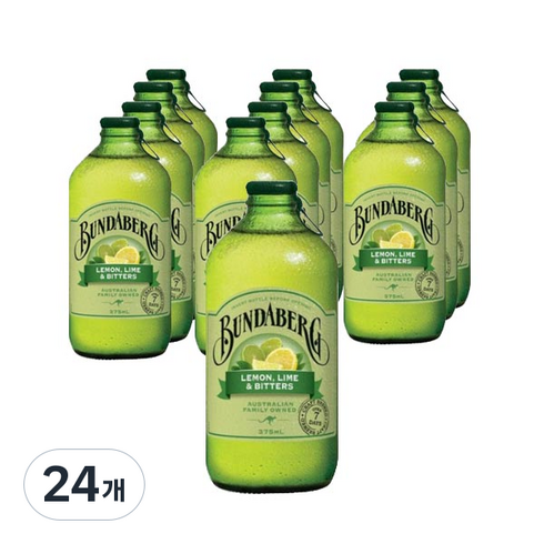 분다버그 레몬라임앤비터스 탄산음료, 375ml, 24개