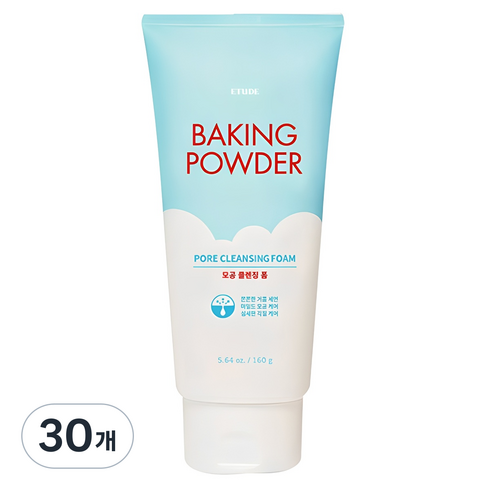 에뛰드 베이킹 파우더 모공 클렌징 폼, 160ml, 30개
