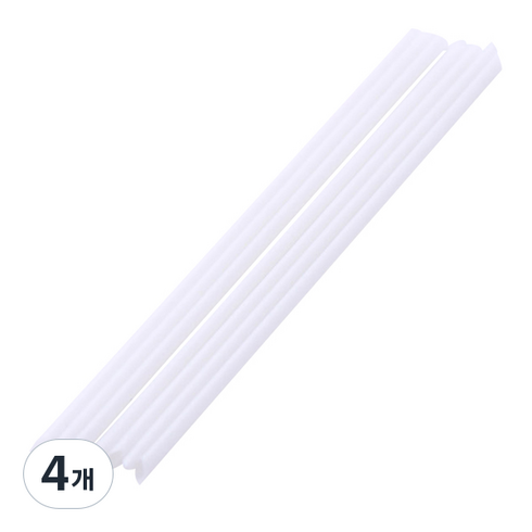 PLA 벌크화이트 요구르트사이즈 빨대 150mm, 250개입, 4개