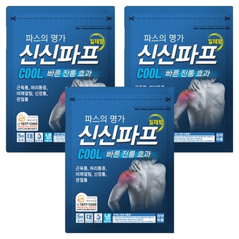 신신제약 신신파프 쿨 파스, 5개입, 3개