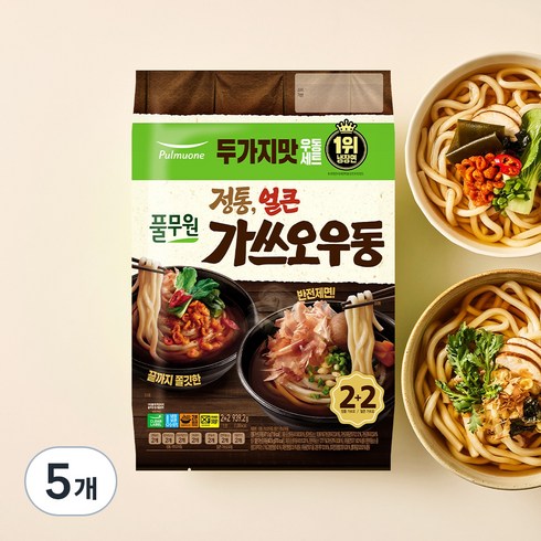 풀무원 정통가쓰오 우동 + 얼큰 가쓰오 우동 세트 4인분, 939.2g, 5개