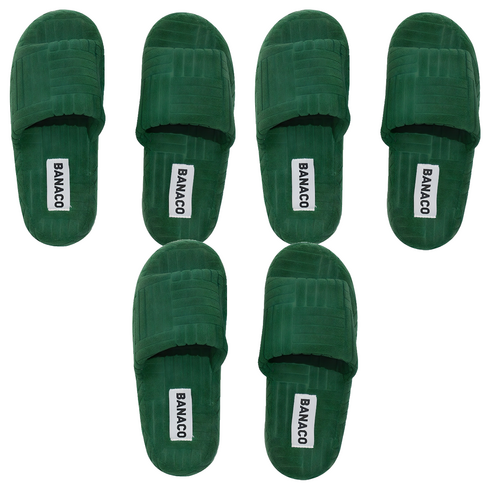 바나코 비비드 테리 룸 슬리퍼, Green, 3개