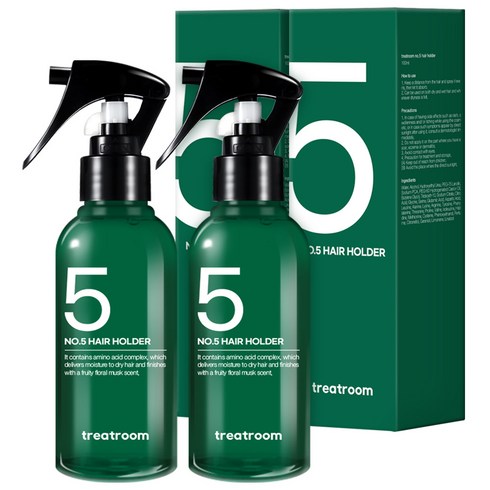 트리트룸 넘버파이브 헤어홀더 미스트, 100ml, 2개
