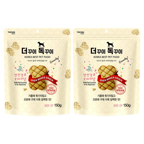 더독 더꾸이 독꾸이 트릿, 오리지널, 150g, 2개
