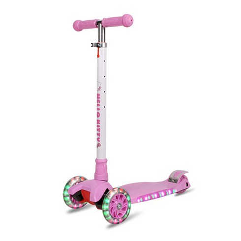 랜드웨이 HELLOKITTY 플래시 LED 아동용 스쿠터, 핑크, 1개