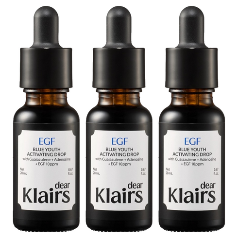 클레어스 미드나잇 블루 유스 액티베이팅 드롭 앰플, 20ml, 3개