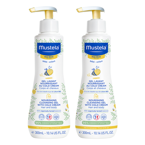 무스텔라 너리싱 클렌징 젤 위드 콜드 크림 탑투토워시, 300ml, 2개