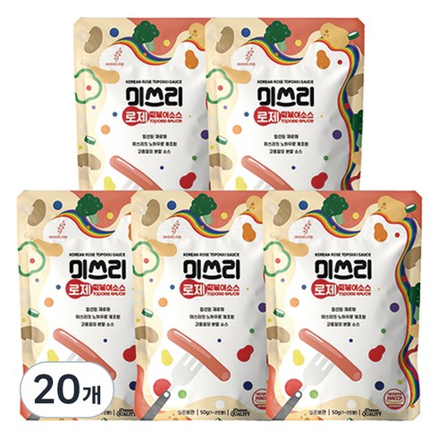 미쓰리 로제 떡볶이 소스, 50g, 20개