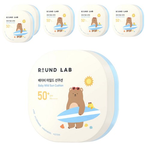 라운드랩 베이비 마일드 선쿠션 SPF50+ PA++++, 16g, 6개