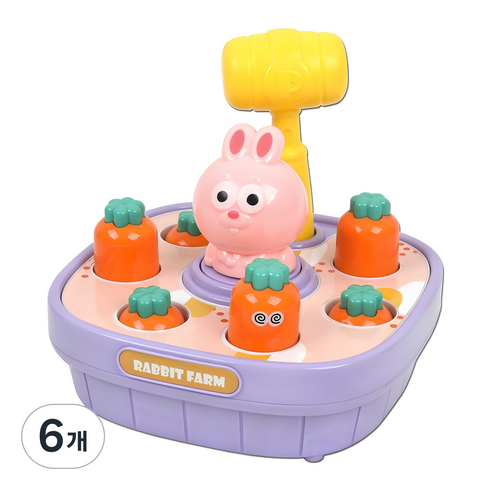 동물 두더지 망치놀이, 토끼, 6개