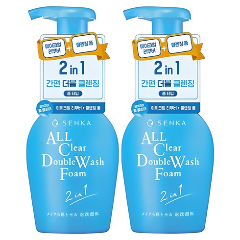 센카 올 클리어 더블 워시 폼, 150ml, 2개
