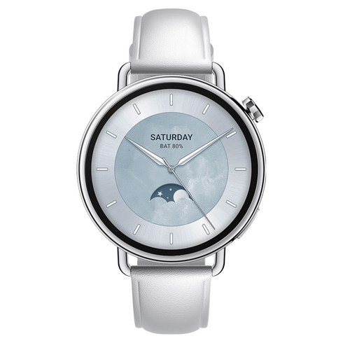 샤오미 가죽 스트랩 워치 S4, 화이트, 41mm, 블루투스