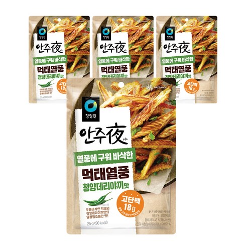 안주야 먹태열풍 청양데리야끼맛, 25g, 4개