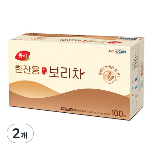 동서 한잔용 보리차, 1.5g, 100개입, 2개