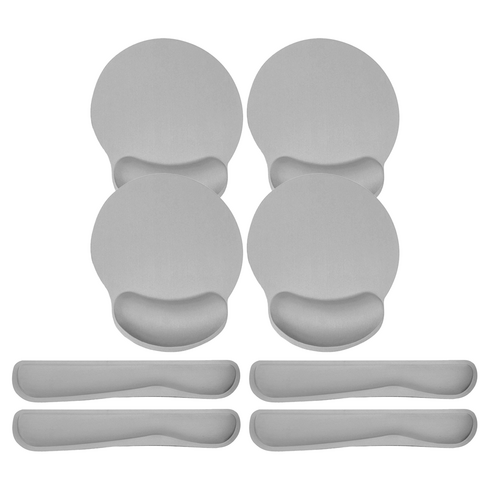 ikoikwan 메모리폼 키보드 손목받침대+ 마우스패드, 그레이, 4세트
