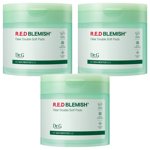 닥터지 레드 블레미쉬 클리어 더블 결 패드 180ml, 60개입, 3개