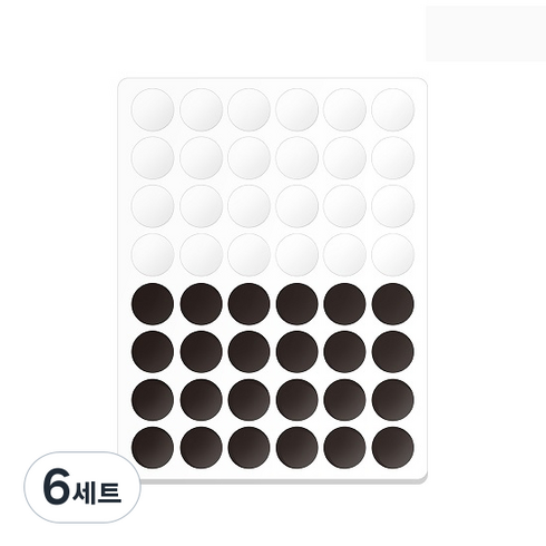 자석나라 놀이 바둑알 도형자석퍼즐 화이트 블랙, 6세트, 48피스