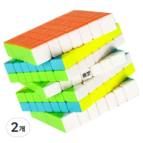 치이큐브 치이 치싱 S2 7 x 7 스티커리스 큐브, 혼합색상, 2개