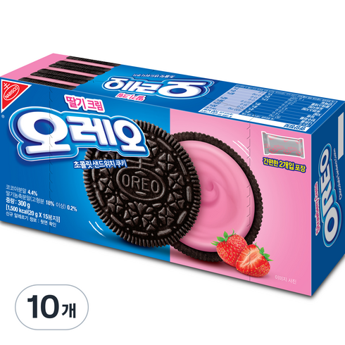 동서 오레오 딸기크림, 300g, 10개
