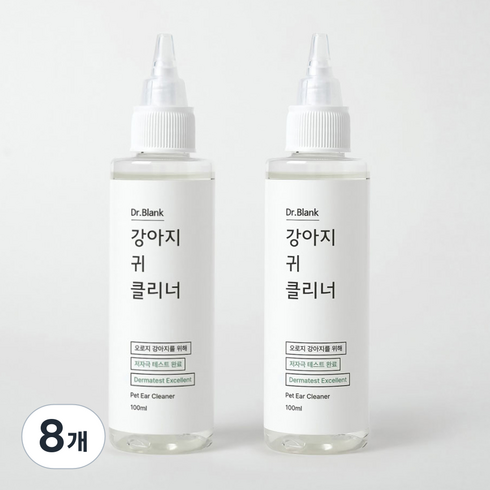 닥터블랭크 강아지 저자극 편백수 귀 세정제, 100ml, 8개