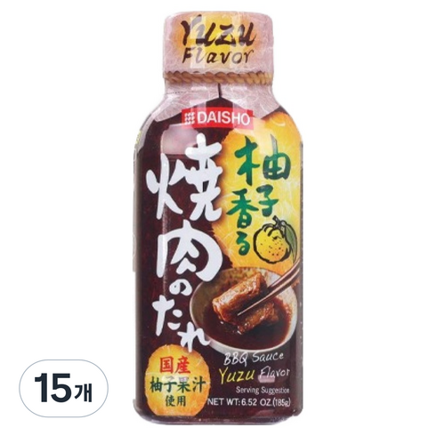 다이쇼 유즈 바베큐 소스, 185g, 15개