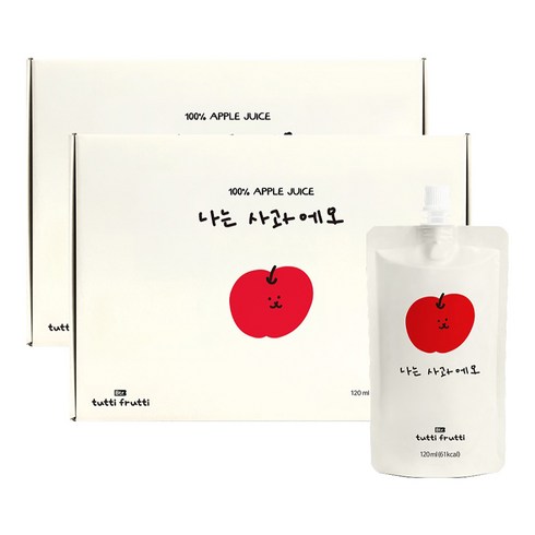 뚜띠프루티 나는 사과에오 사과즙 30p, 3.6L, 2개