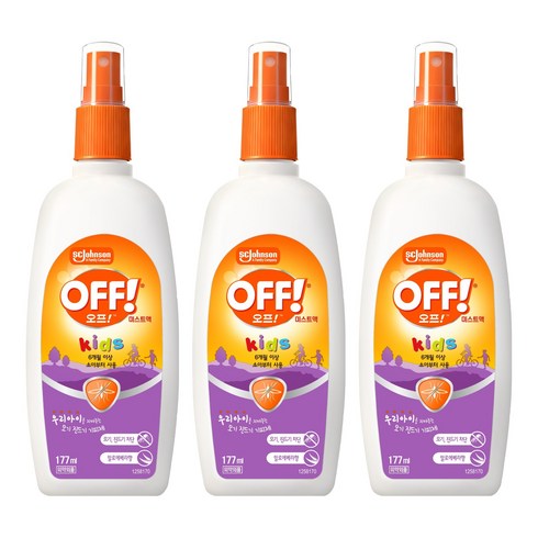 OFF 미스트액 모기기피제, 177ml, 3개
