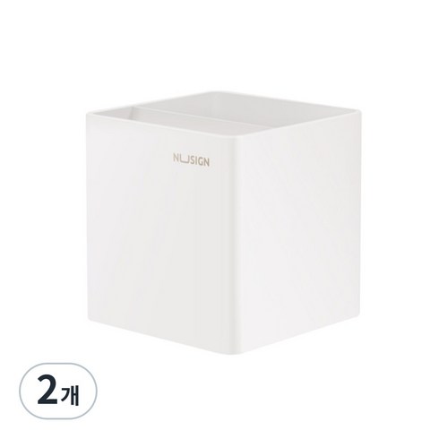 누사인 ABS 펜꽂이 NS011, 퓨어화이트, 2개입