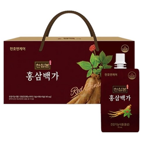 천호엔케어 천심본 홍삼백가, 70ml, 30개