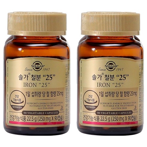 솔가 철분 25, 90정, 2개
