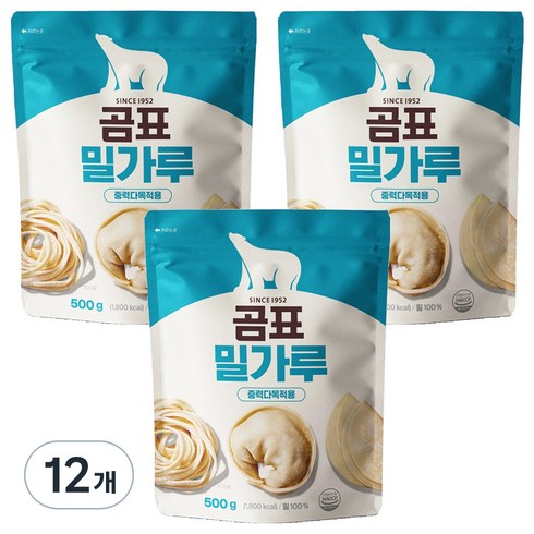 곰표 중력 밀가루, 500g, 12개
