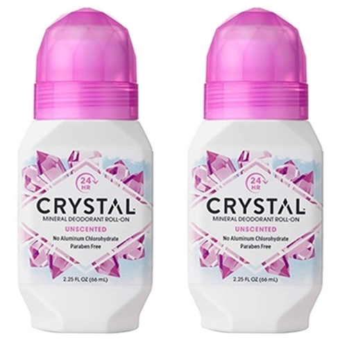 크리스탈 미네랄 바디 데오드란트 롤온 무향, 66ml, 2개
