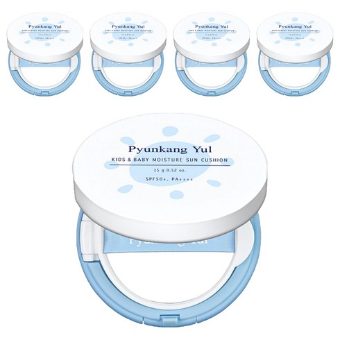 편강율 키즈 앤 베이비 모이스처 선쿠션 SPF50+ PA++++, 15g, 5개