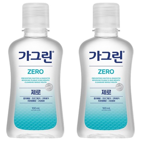가그린 제로 구강청결제, 100ml, 2개