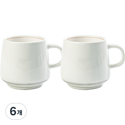 시라쿠스 메이플 머그컵 300ml, 코지그레이, 6개