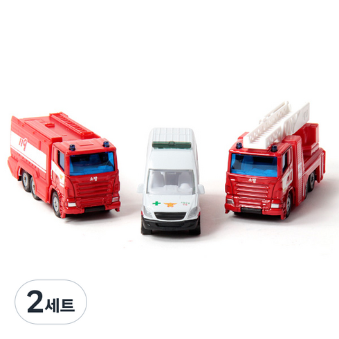 시쿠 한국 소방 세트 SK1818, 혼합색상, 2세트