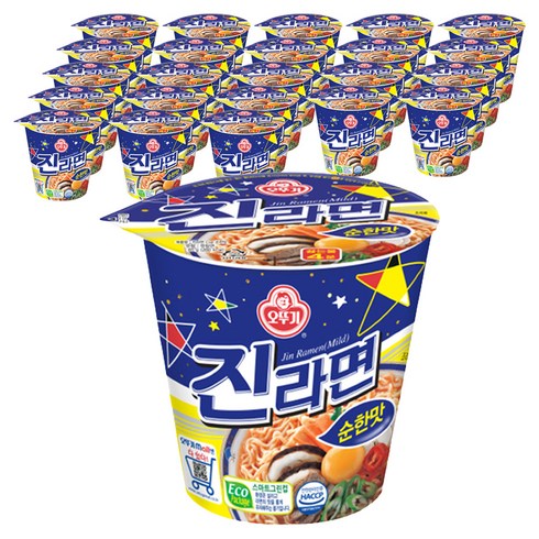 오뚜기 진라면 순한맛 컵 65g, 24개