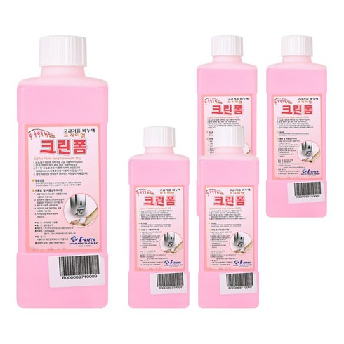 이알테크 크린폼 거품비누 리필, 1L, 5개