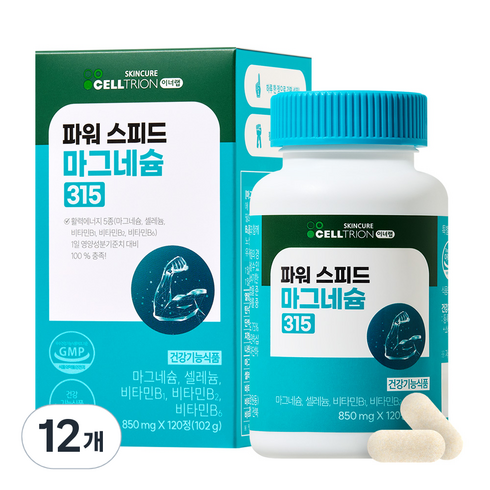 이너랩 파워 스피드 마그네슘 315, 120정, 12개
