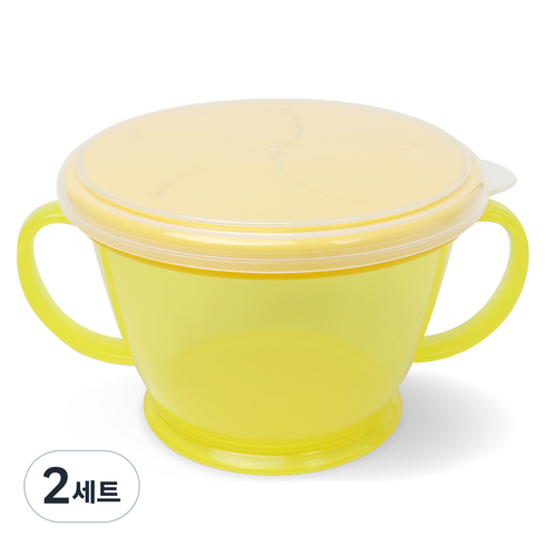 투데코 흘림방지 스낵컵, 옐로우, 2세트