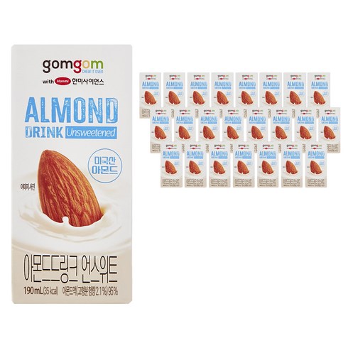 곰곰 아몬드드링크 언스위트, 24개, 190ml