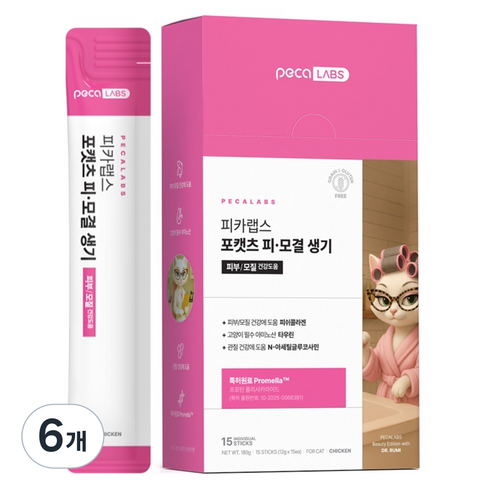 피카랩스 포캣츠 피모결 생기 영양제 PECA7103, 6개, 피부/피모, 15회분