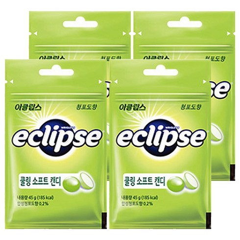이클립스 쿨링 소프트 캔디 청포도향, 45g, 4개