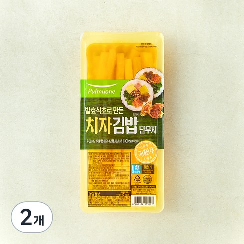 풀무원 발효식초로 만든 치자 김밥 단무지, 300g, 2개