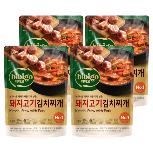 비비고 돼지고기김치찌개, 460g, 4개